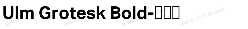 Ulm Grotesk Bold字体转换